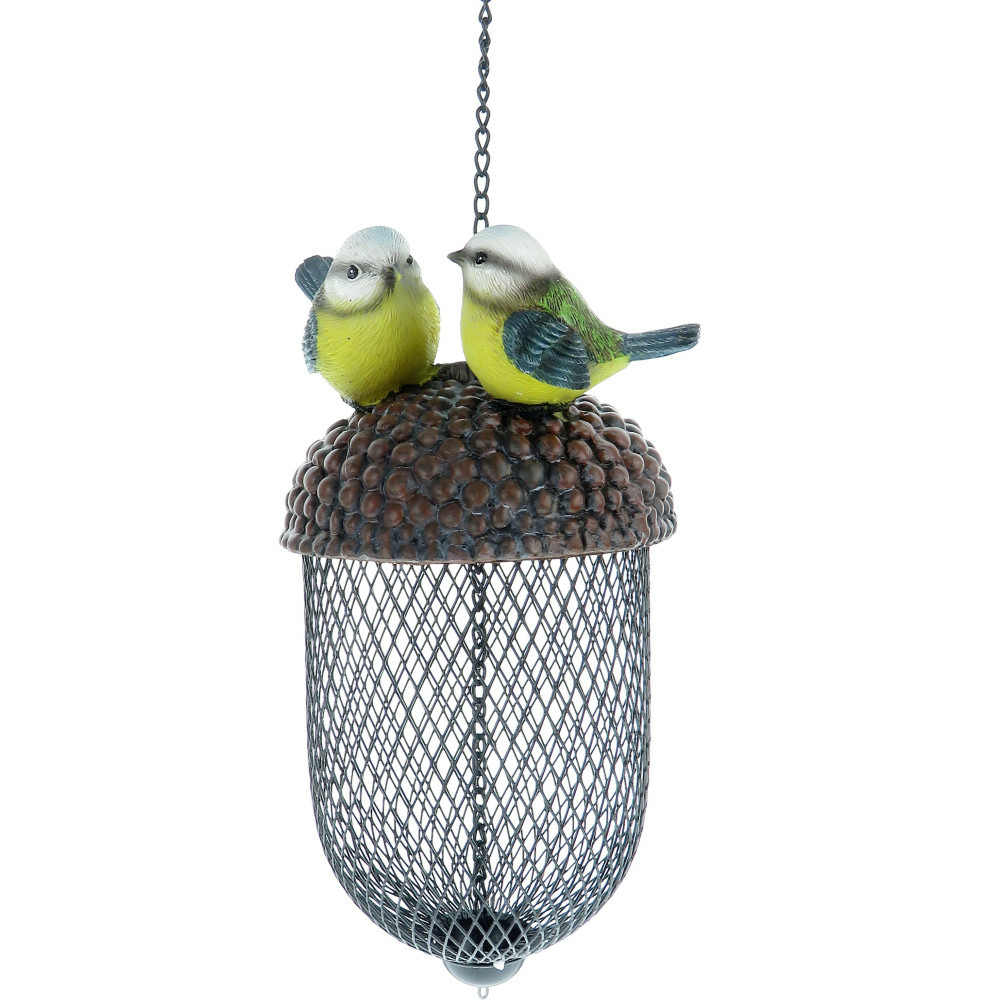 Mangeoire gland avec déco oiseaux a suspendre, couleur aléatoire, pour oise
