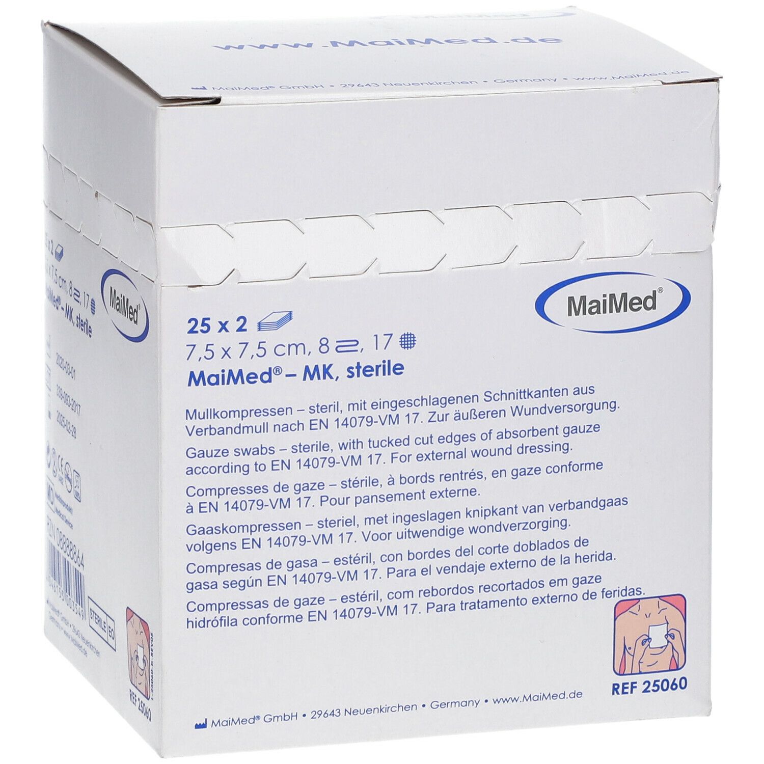 MaiMed® - MK steril 7,5 x 7,5 cm 8fach