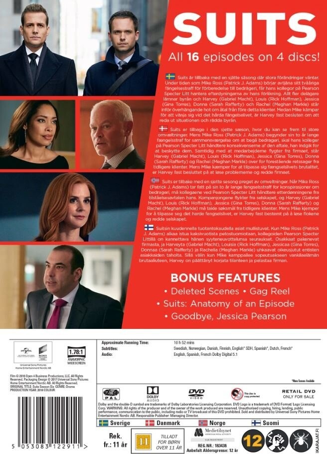 Suits - Sæson 6 - DVD