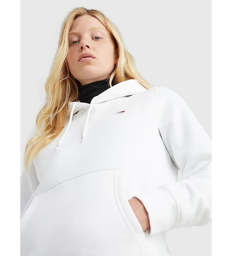 Moletom Tommy Jeans Regular Fleece, Branco