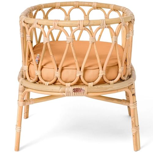 Poppie toys rotan poppenwiegje met matras - bruin