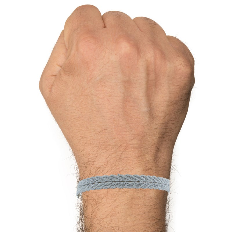 Cruciani Bracelet Homme Dentelle Prospérité Gris Clair