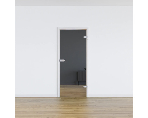 Pertura glasdeur complete set Freia Clear 584x1960x8 mm rechtsdraaiend incl. Jonte Studio beslag, niet afsluitbaar