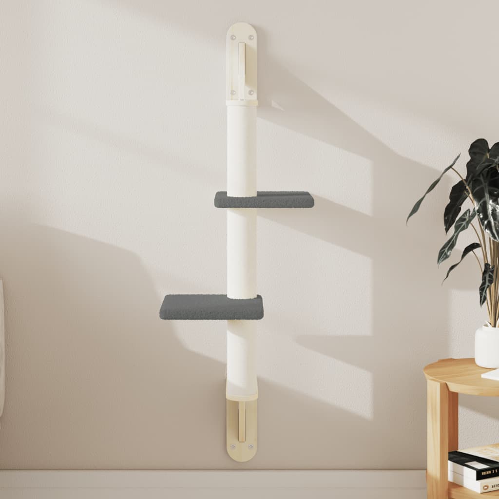Arranhador de parede para gatos vidaXL, cinza escuro, 108 cm