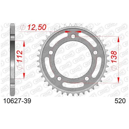 Kit chaine AFAM 520 Type Acier