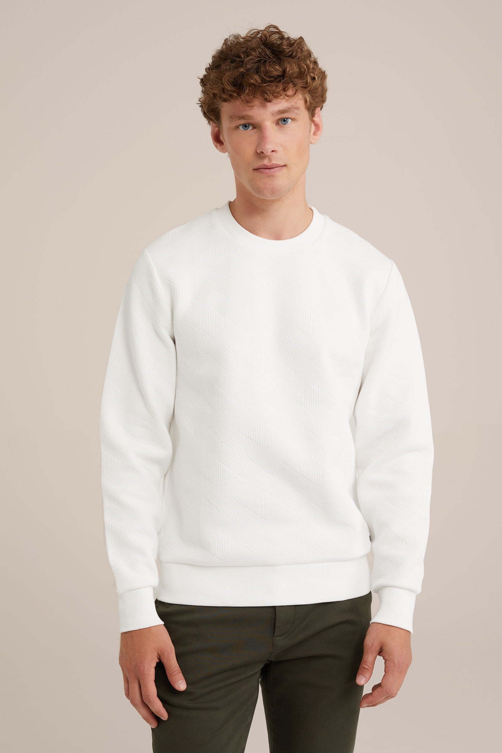 sweater met structuur WE Fashion Wit