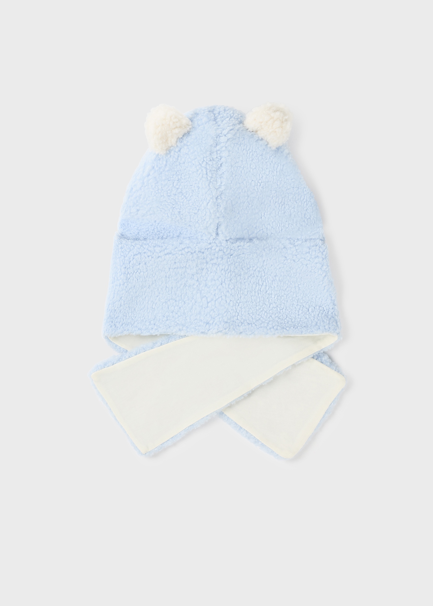 gorro-cachecol para recém-nascido