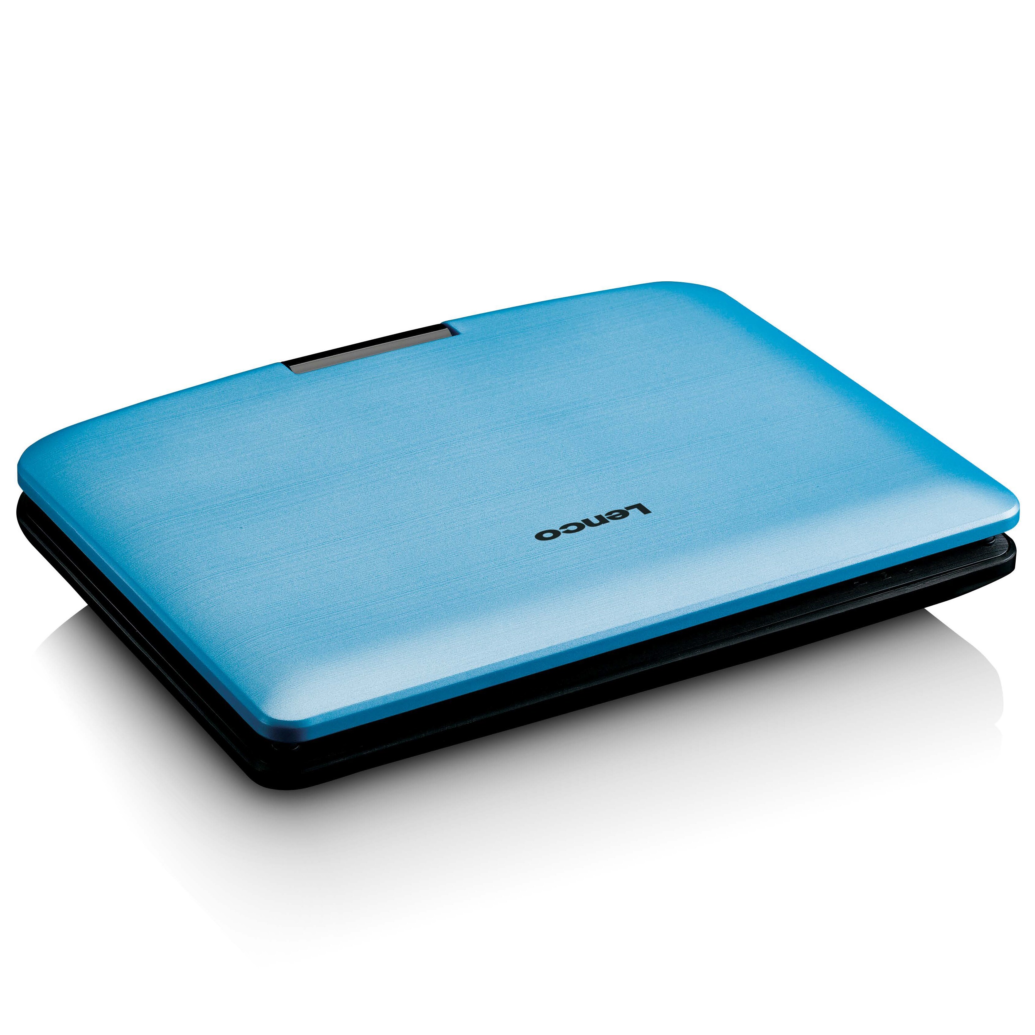 Lenco DVP-910BU - 9 Zoll tragbarer DVD-Spieler mit Kopfhörer und Kopfstützenbefestigung - integrierter Akku - USB-Eingang - Blau/Schwarz