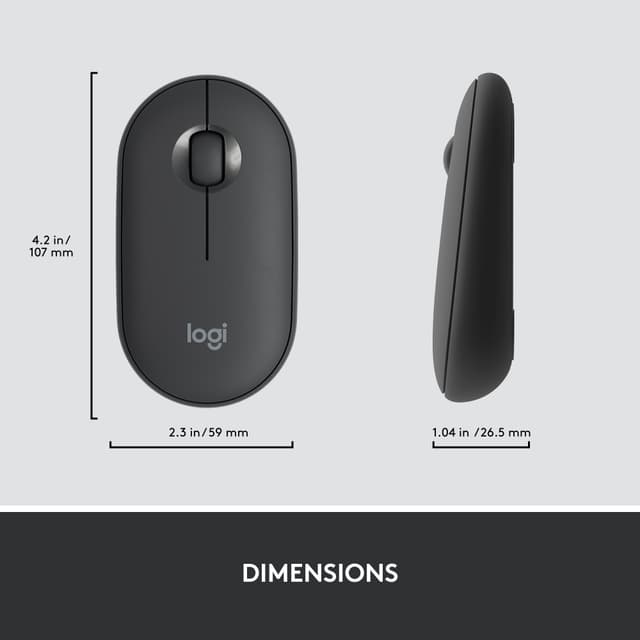 Logitech MK470 Slim Combo mus og tastatur (graphite)
