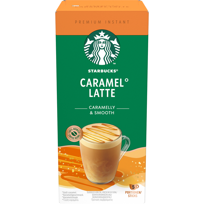 Starbucks Instant Kaffee Caramel Latte Soluble, 5 Stück