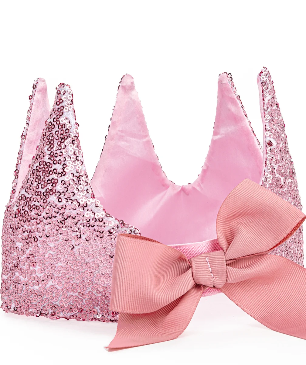 GREAT PRETENDERSCOURONNE FILLE AVEC SEQUINS ROSES ET VOILE
