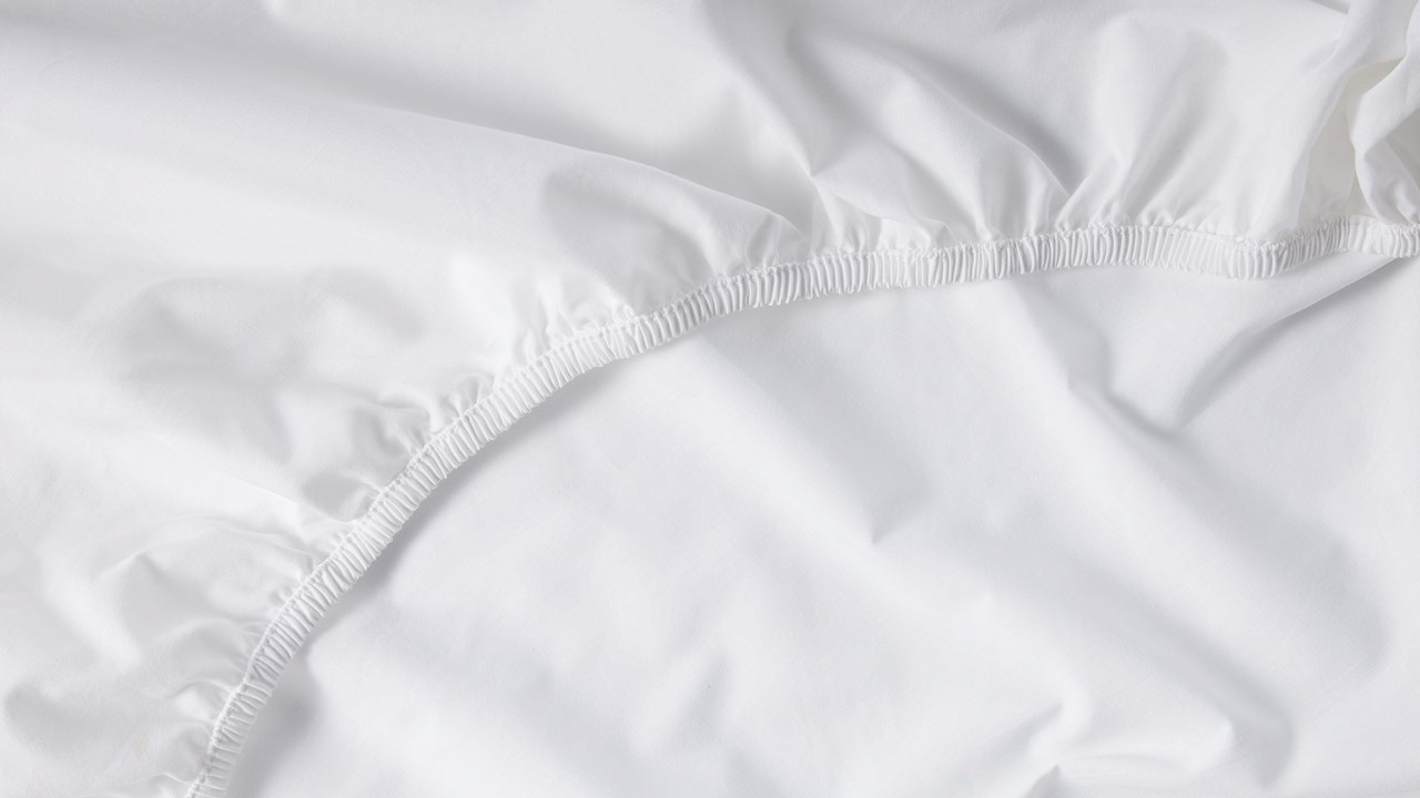 Hoeslaken Beter Bed Select Perkal topper wit