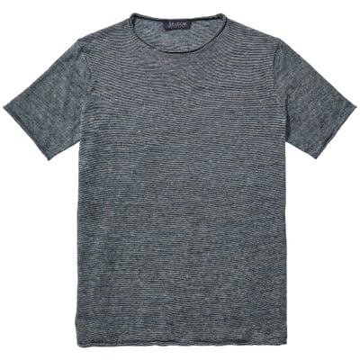 Herren-Strickshirt, Blaumelange