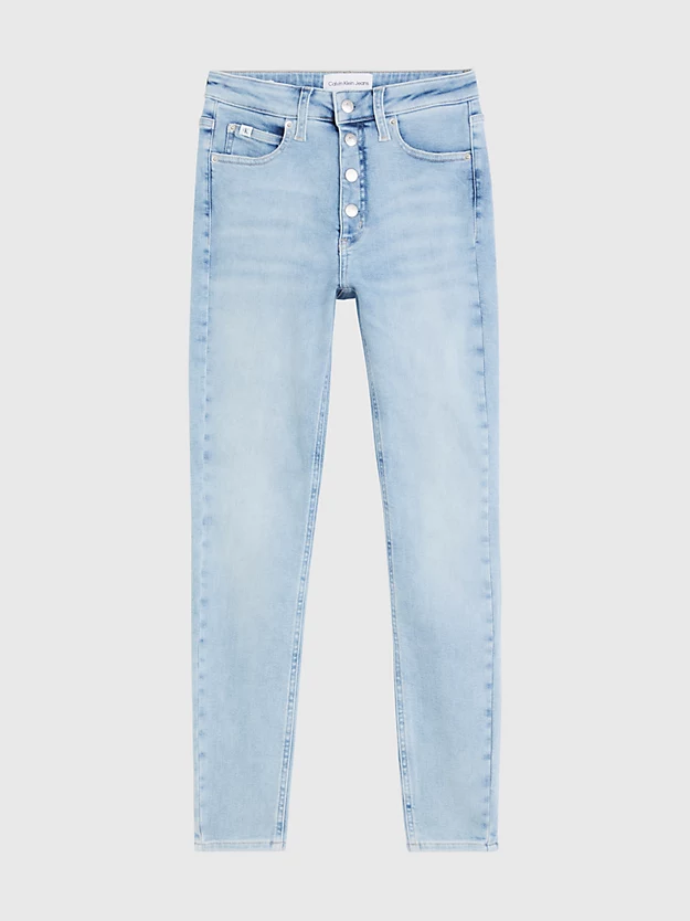 Calça jeans super skinny de cintura alta até o tornozelo