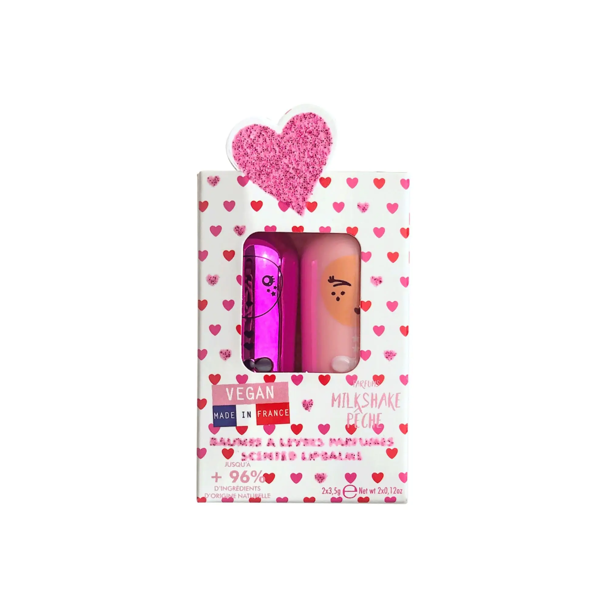 Inuwet - Coffret baumes lèvres duo Red Love Metal Milkshake & Pêche- Femme