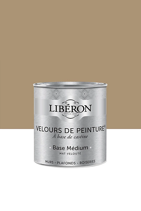 Peinture multisupport murs, plafonds et boiseries Velours de peinture beige chêne liège Libéron 0,5L