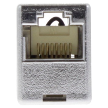 Q-Link UTP koppelstuk 8P RJ45 afgeschermd aluminium kleur