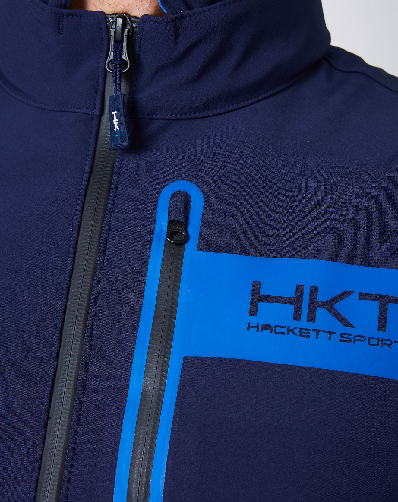 Hackett London Veste Soft HKT Sport Performance bleu marine