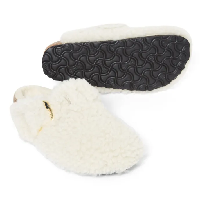 BIRKENSTOCK Sabots Boston Shearling Teddy - Collection Adulte | Blanc cassé