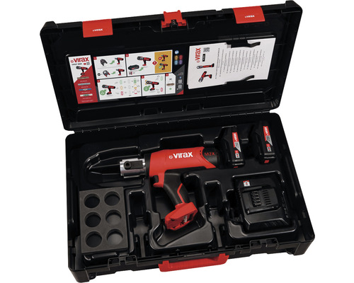 VIPER M2X Virax krimptang inclusief 2 accu's (2,0 Ah) en oplader