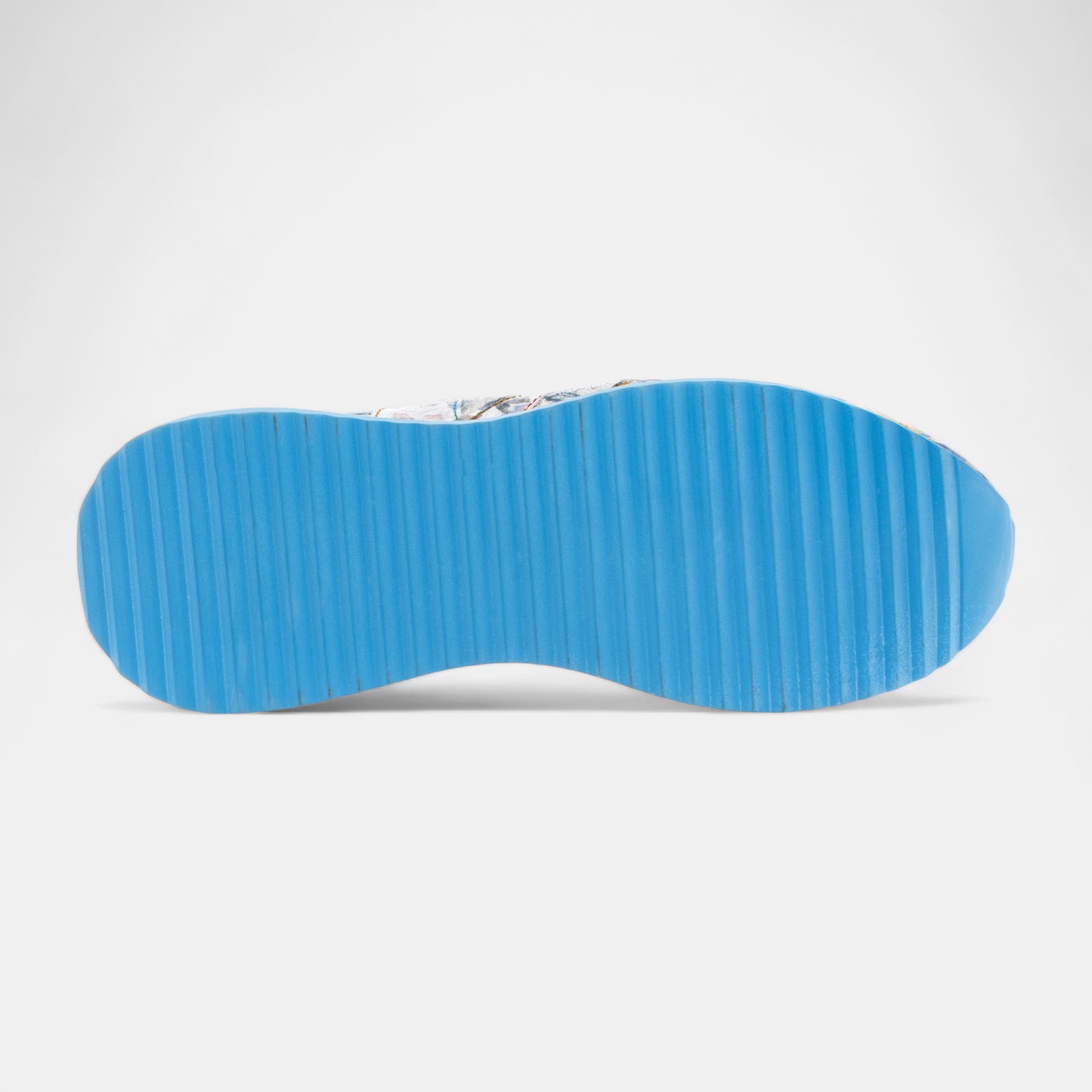 Baskets basses à talon compensé Femme bleu