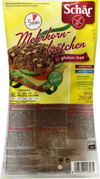 Schär Meergranen broodjes 210g