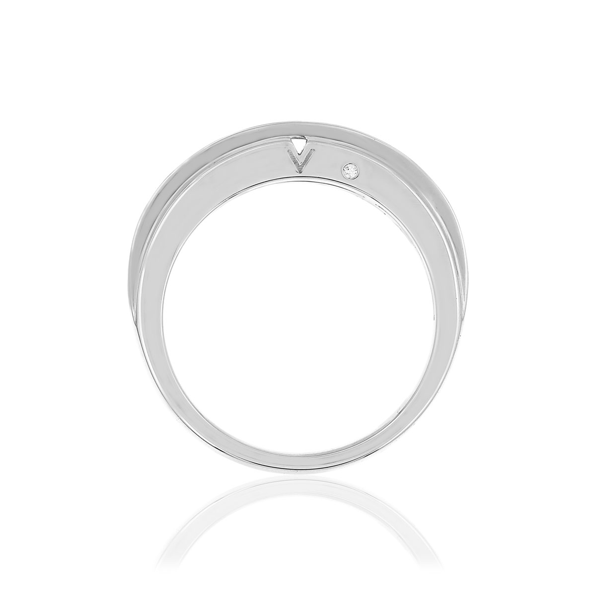 Bague VAN BRILL or blanc 750, diamants.