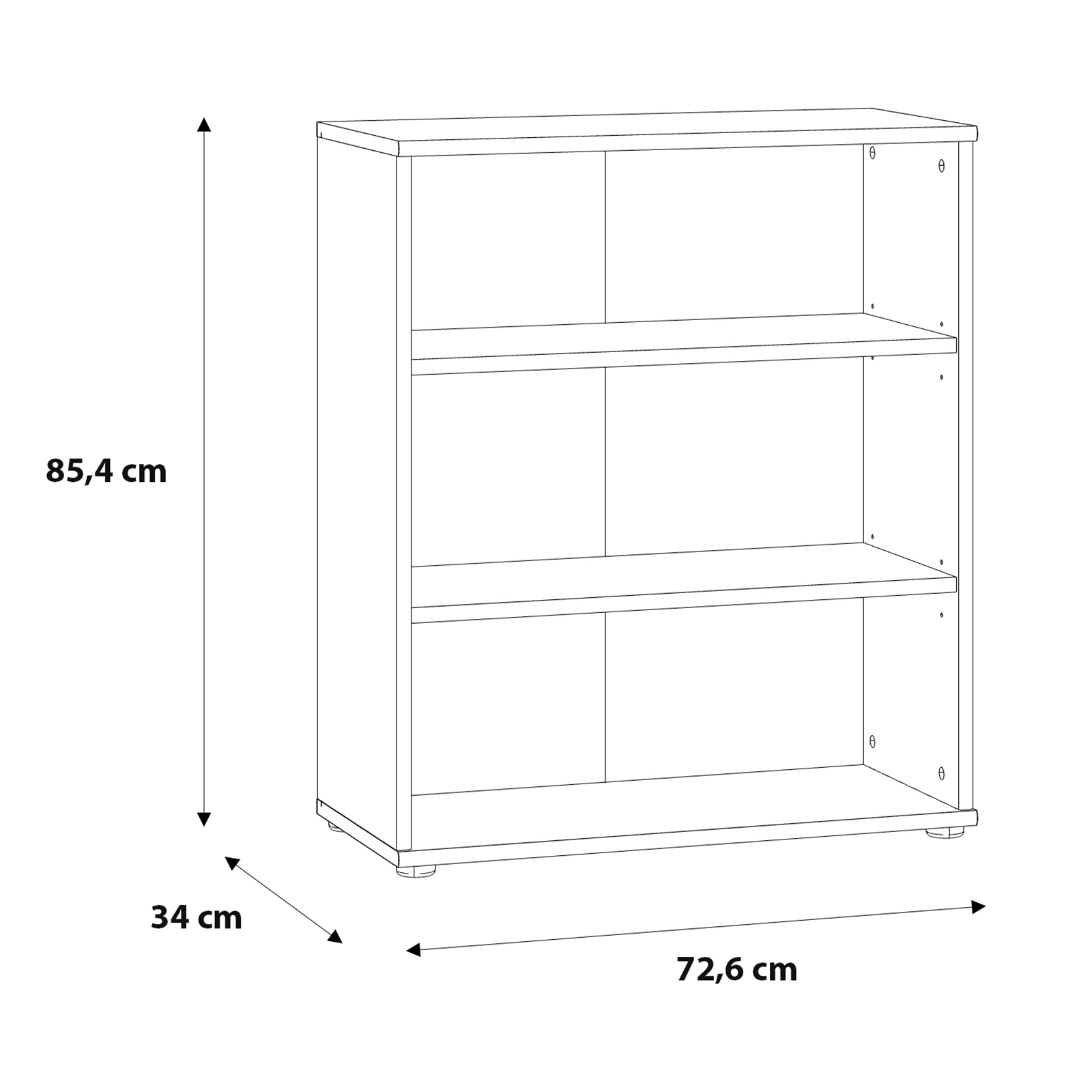 Standregal - Old Wood Vintage - 73x85 cm