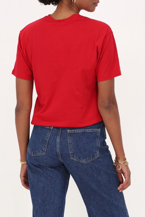 Rood T-shirt met roze 