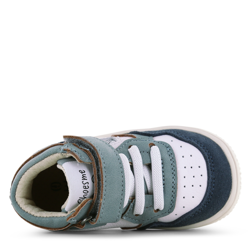 Shoesme wit-blauw sneakertje Microfiber leer, Suède | Jongens schoenen