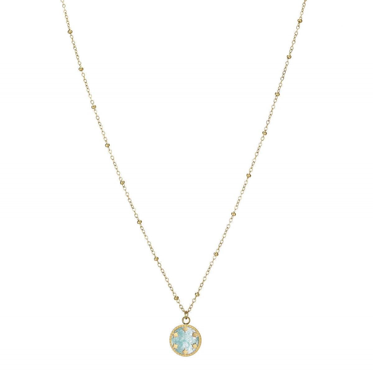 Collier Etoiles pierre Amazonite