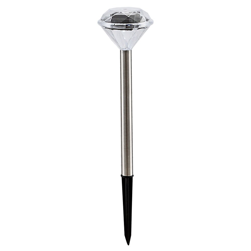 2er Set LED Solar Steckleuchte, Diamant Design, H 34 cm