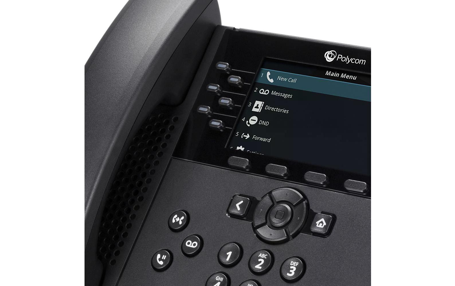 Tischtelefon Poly VVX 450 Obi Edition Schwarz, Google Voice<br>IP-Tischtelefon mit 12 Leitungen mit Google Voice Zertifizierung