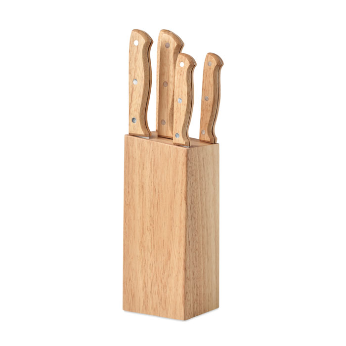GiftRetail MO6308 - GOURMET Set de 5 couteaux dans socle