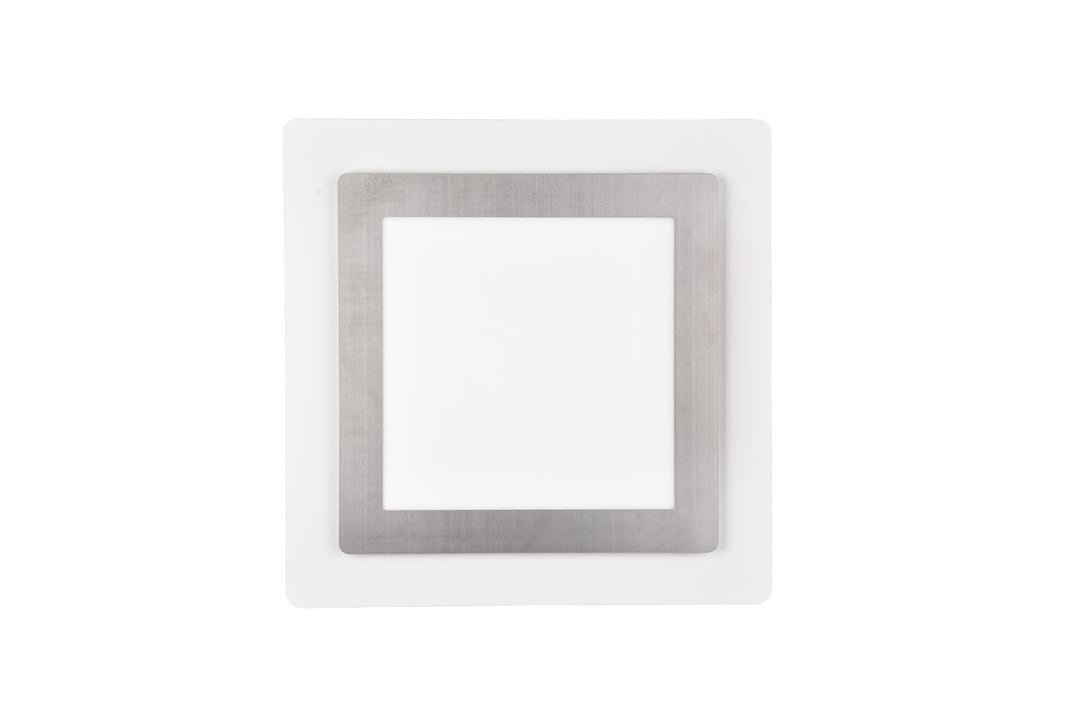 TRIO LED Deckenlampe MORGAN 45 x 45 cm nickelfarbig