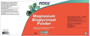 NOW Magnesium Bisglycinaat Poeder 227GR