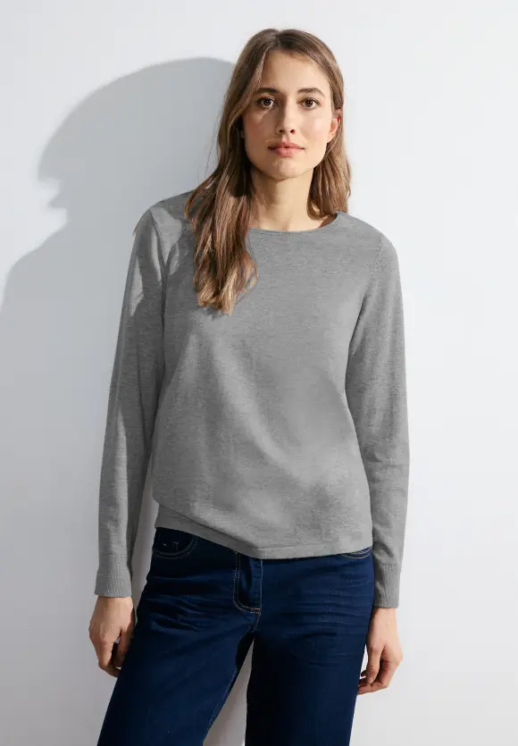 Basic Pullover - mineral grey melange