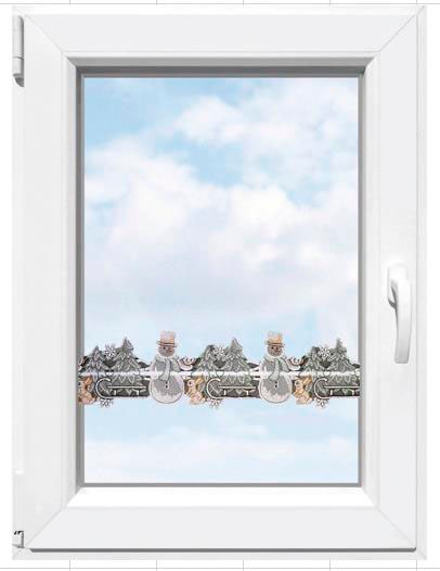 Stickereien Plauen Scheibengardine »Winter« Stangendurchzug 1 Stk. tlg. Fensterdekoration 