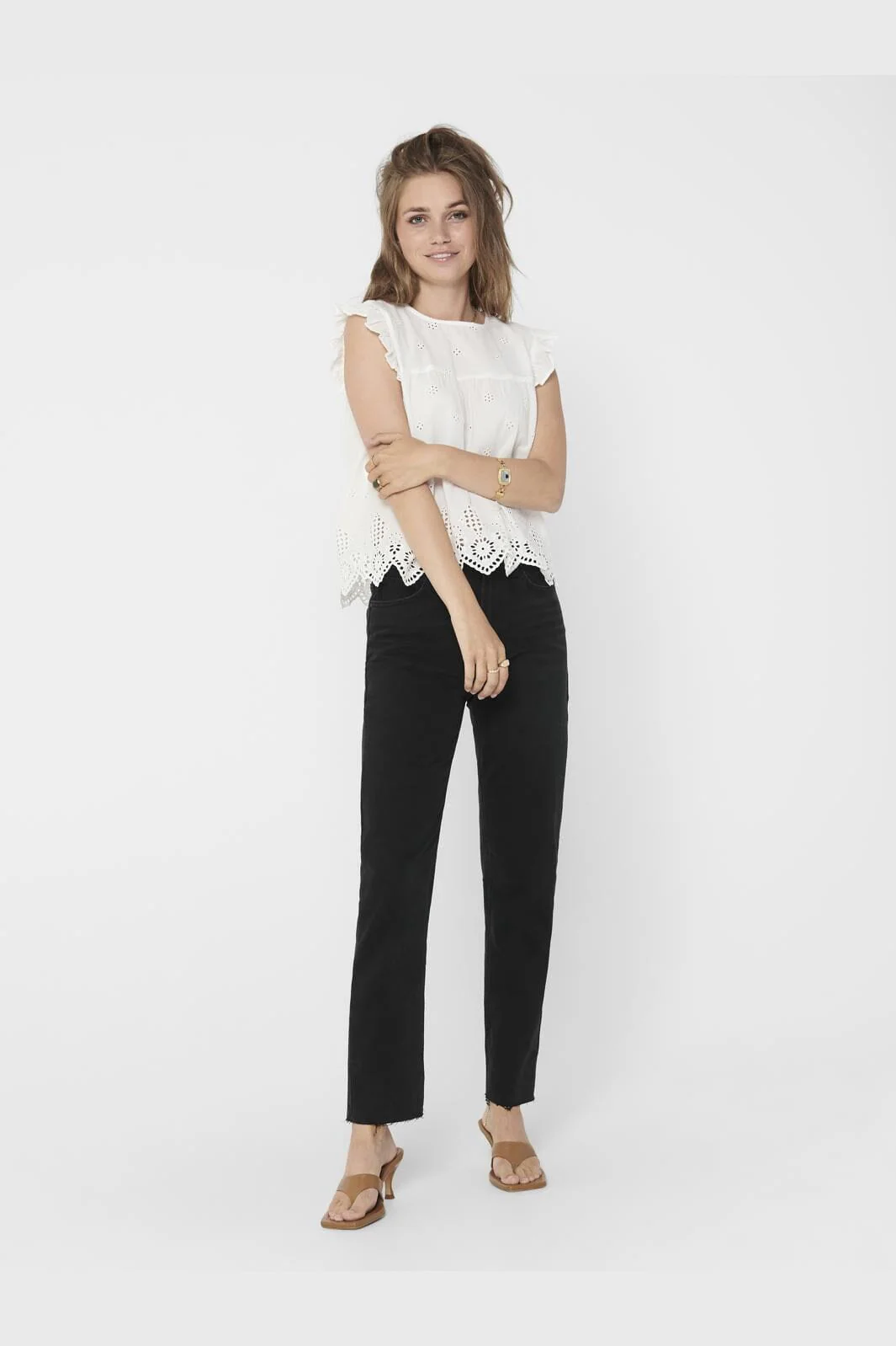 Only Onlsilla S/L Frill Top