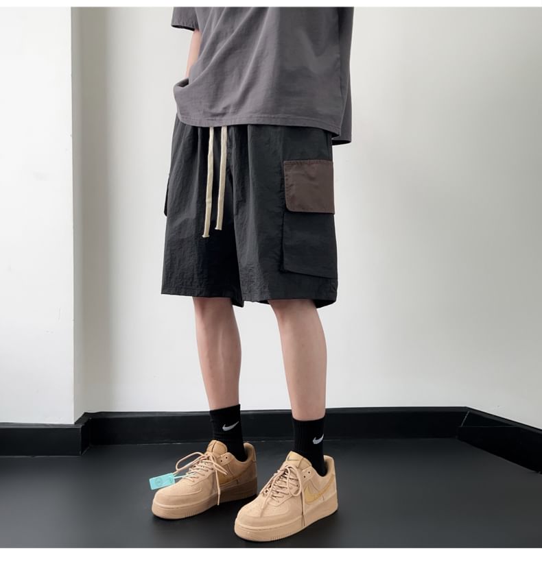 emeisa - Effen cargoshort met lage taille
