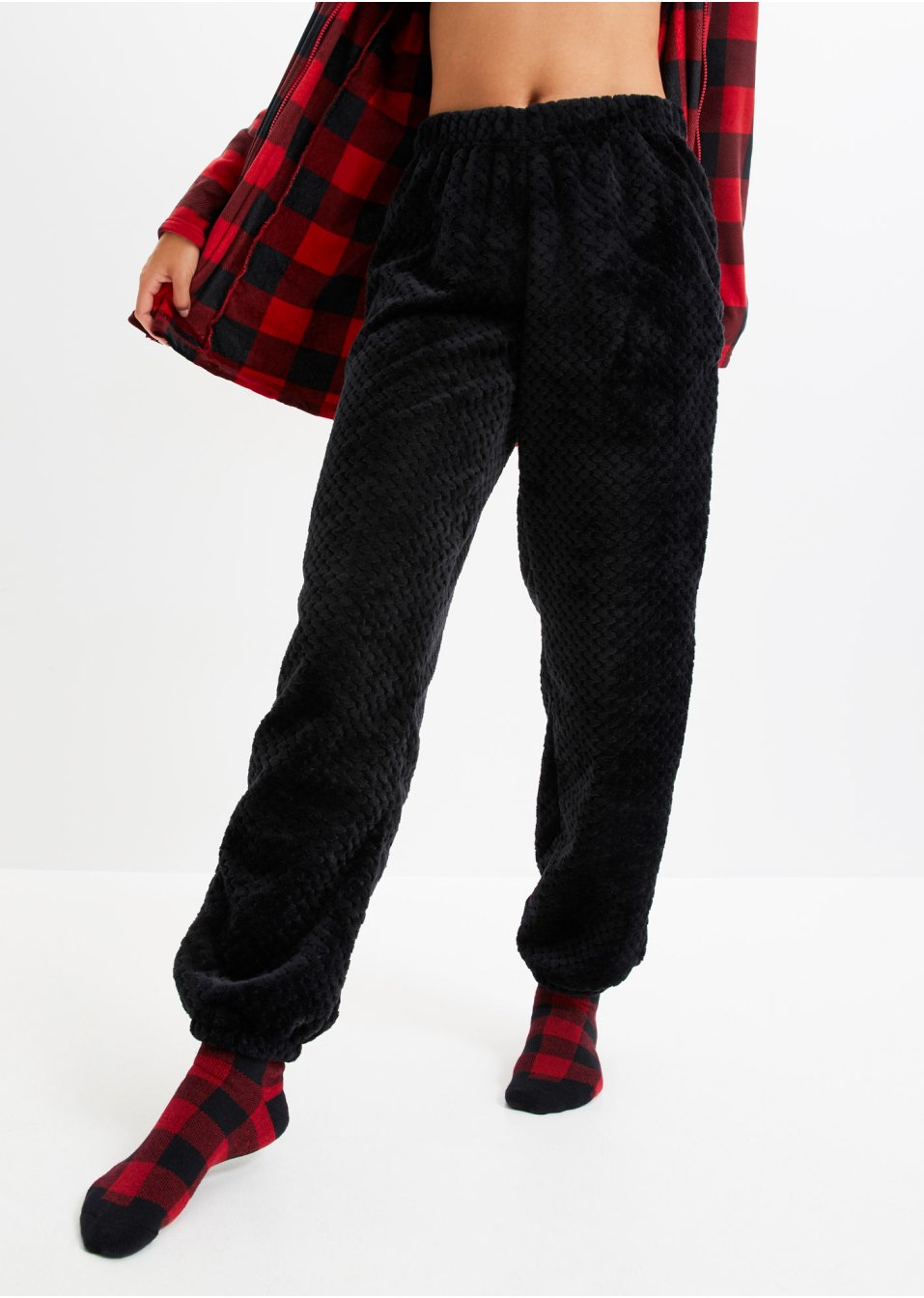 Pantalon de pyjama en polaire douce avec intérieur douillet