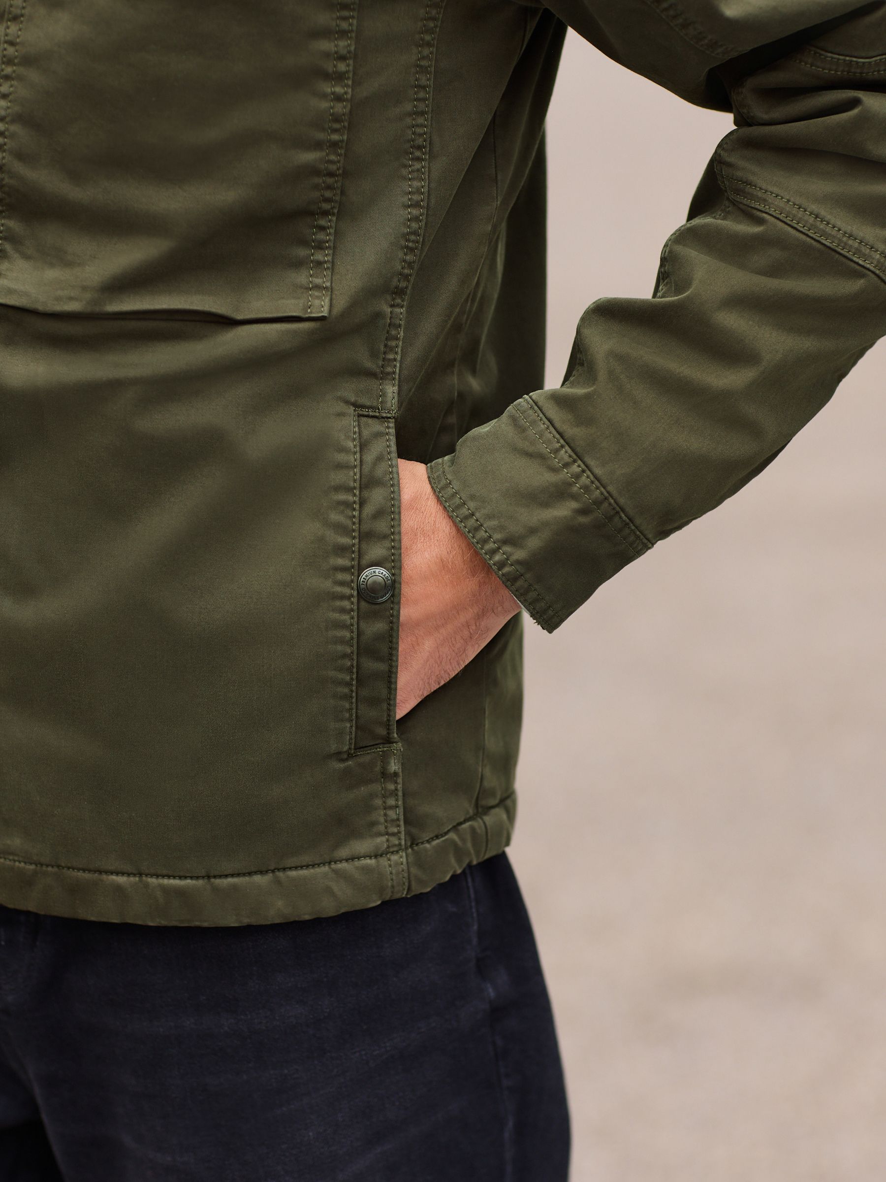 Kakigroen - Borg Lined Zip Through Funnel Jacket