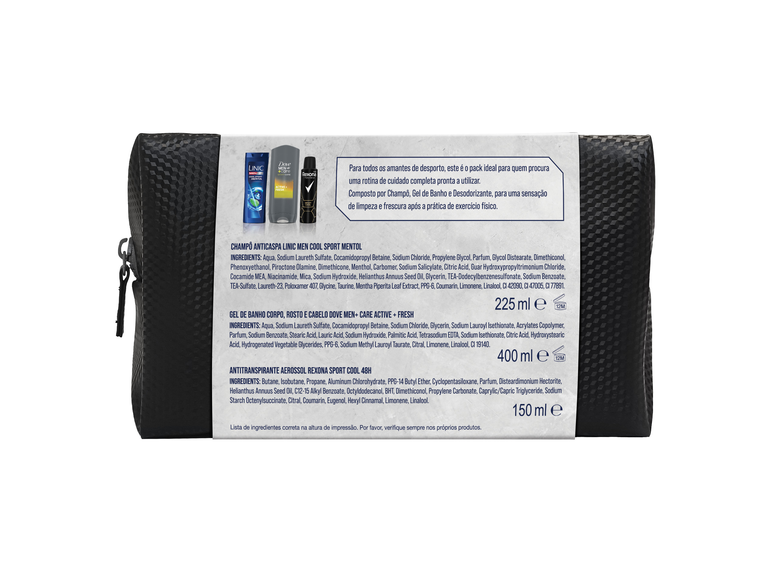 CONJUNTO ESSENCIAIS DE DESPORTO 3PCS