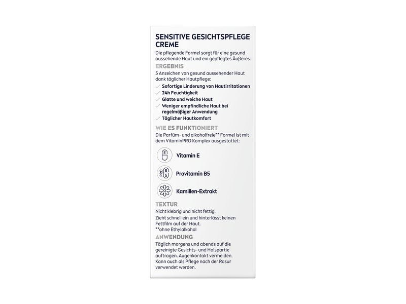 NIVEA MEN Gesichtscrème Sensitive 75 ml Gesichtspflege beruhigt und versorgt die Haut intensiv mit Feuchtigkeit