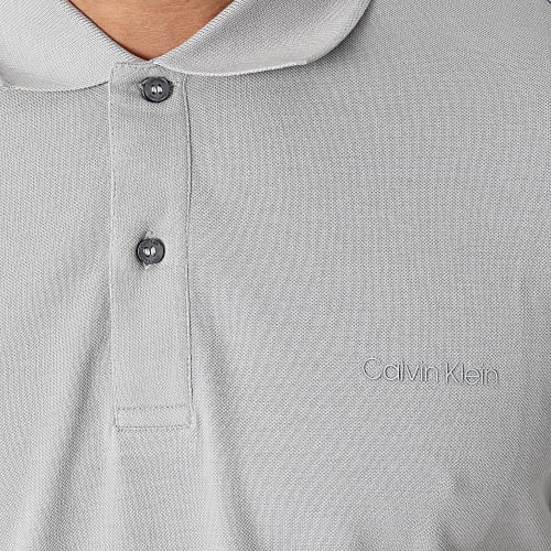 Polo Manches Courtes Tonal Logo Tape 8071 Gris