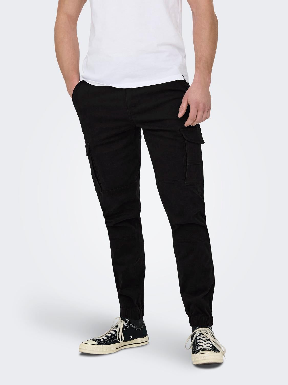 ONSCARTER Verjüngt Cargo-Hose Black