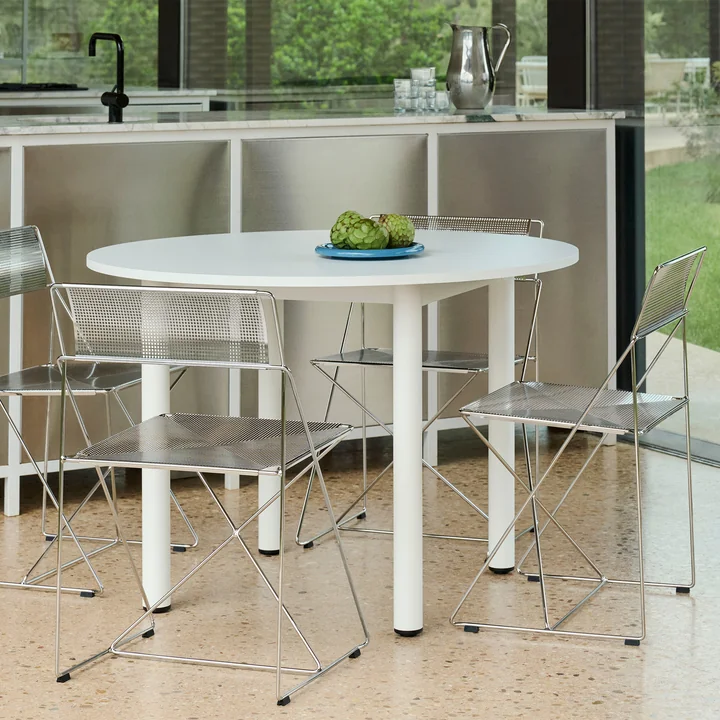 HAY - Annex Esstisch Ø 110 cm, weiss / cremeweiss