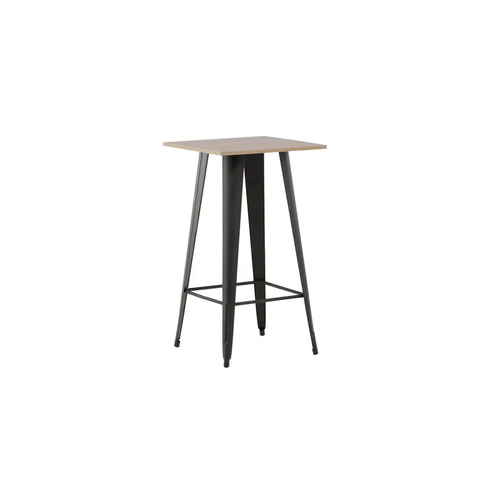 Bartafel Zwart Hout - 60x60x105cm - Tempe