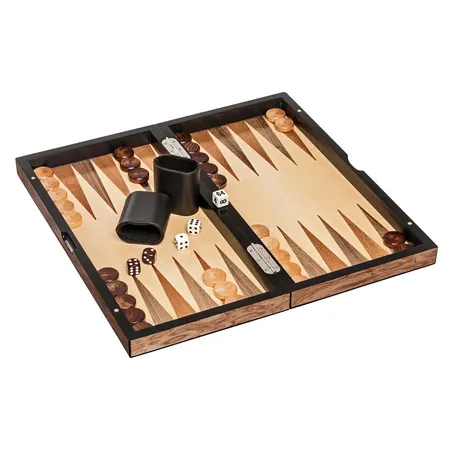 Philos Schach Backgammon Dame Set, Feld 40 mm, Magnetverschluss
