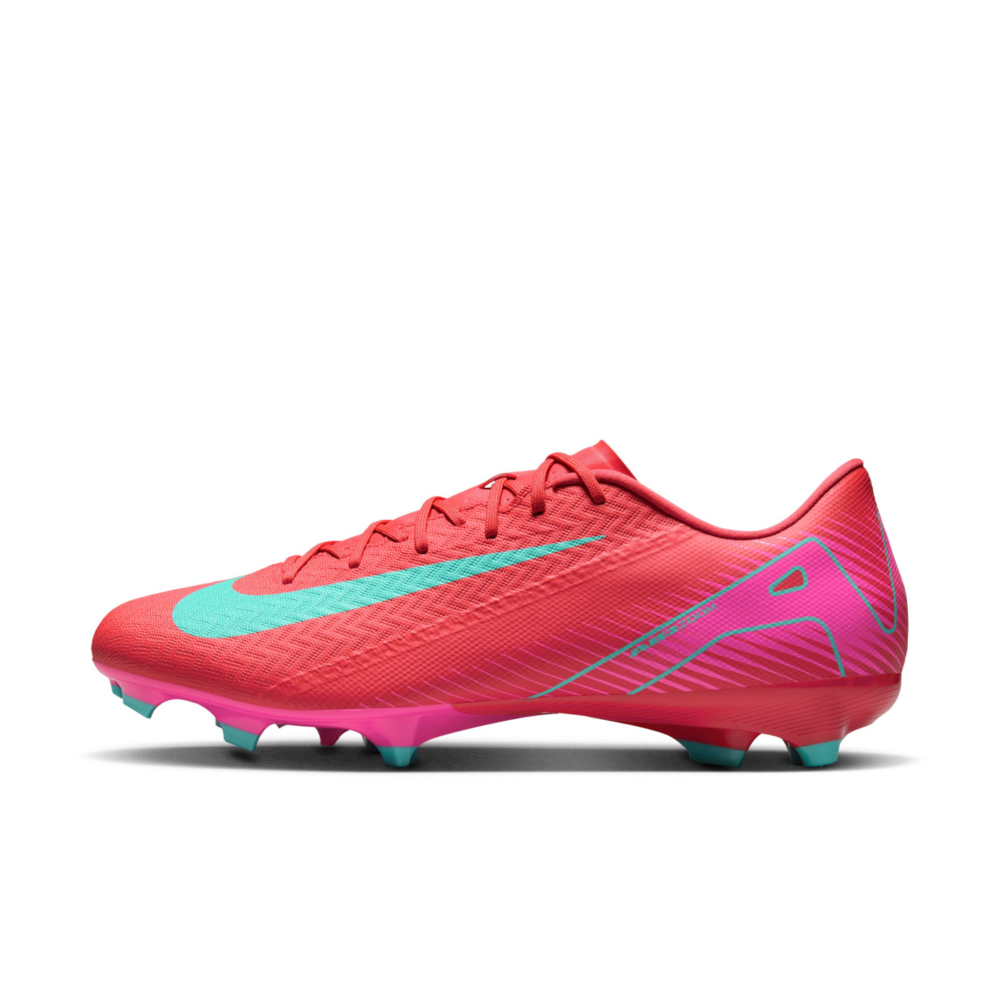 Nike Zoom Mercurial Vapor 16 Academy Gras / Kunstgras Voetbalschoenen (MG) Rood Turquoise Roze